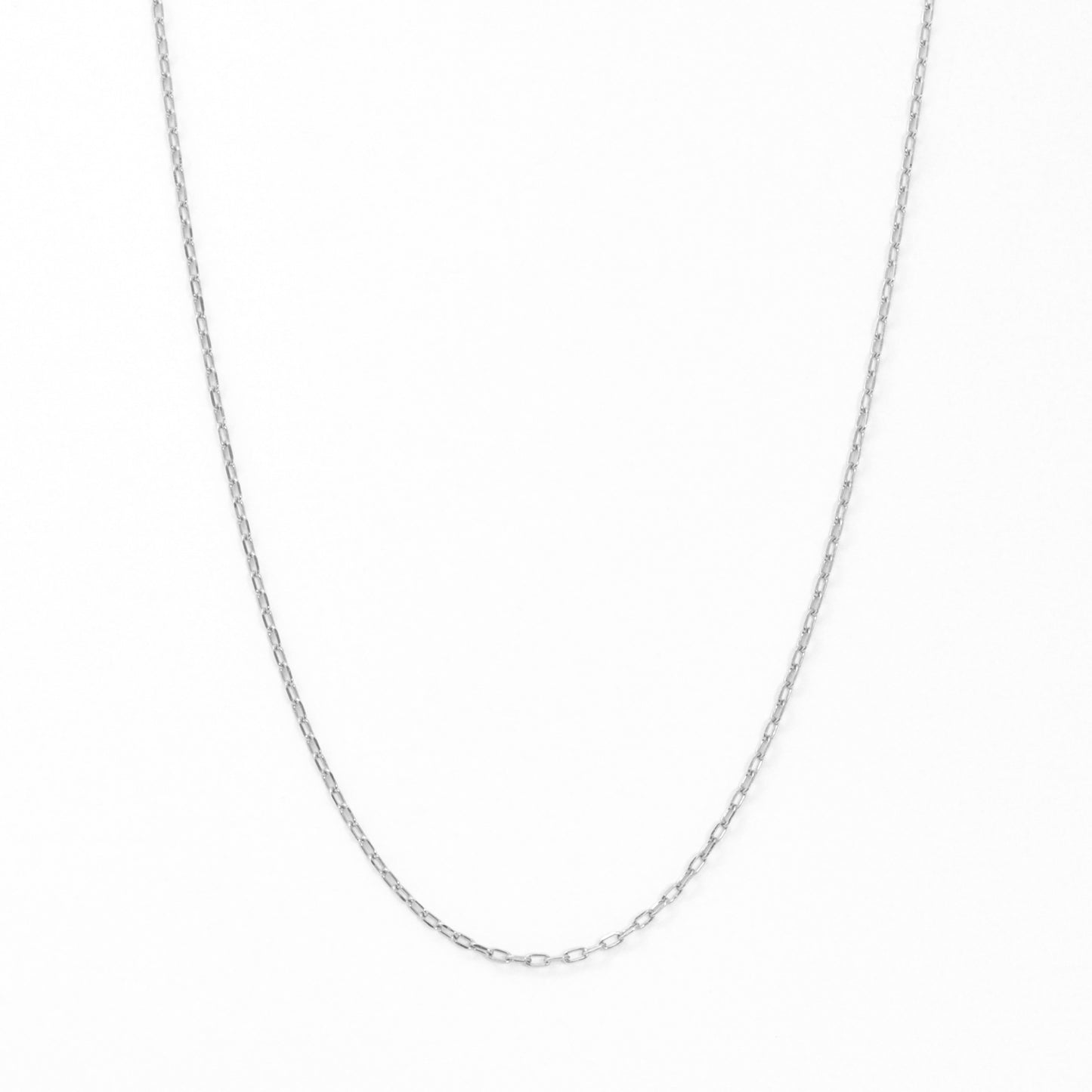 [Palette] 10K White Gold Slide Pin Chain Necklace - Product Image