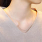 [Palette] 10K White Gold Slide Pin Chain Necklace - Model Image
