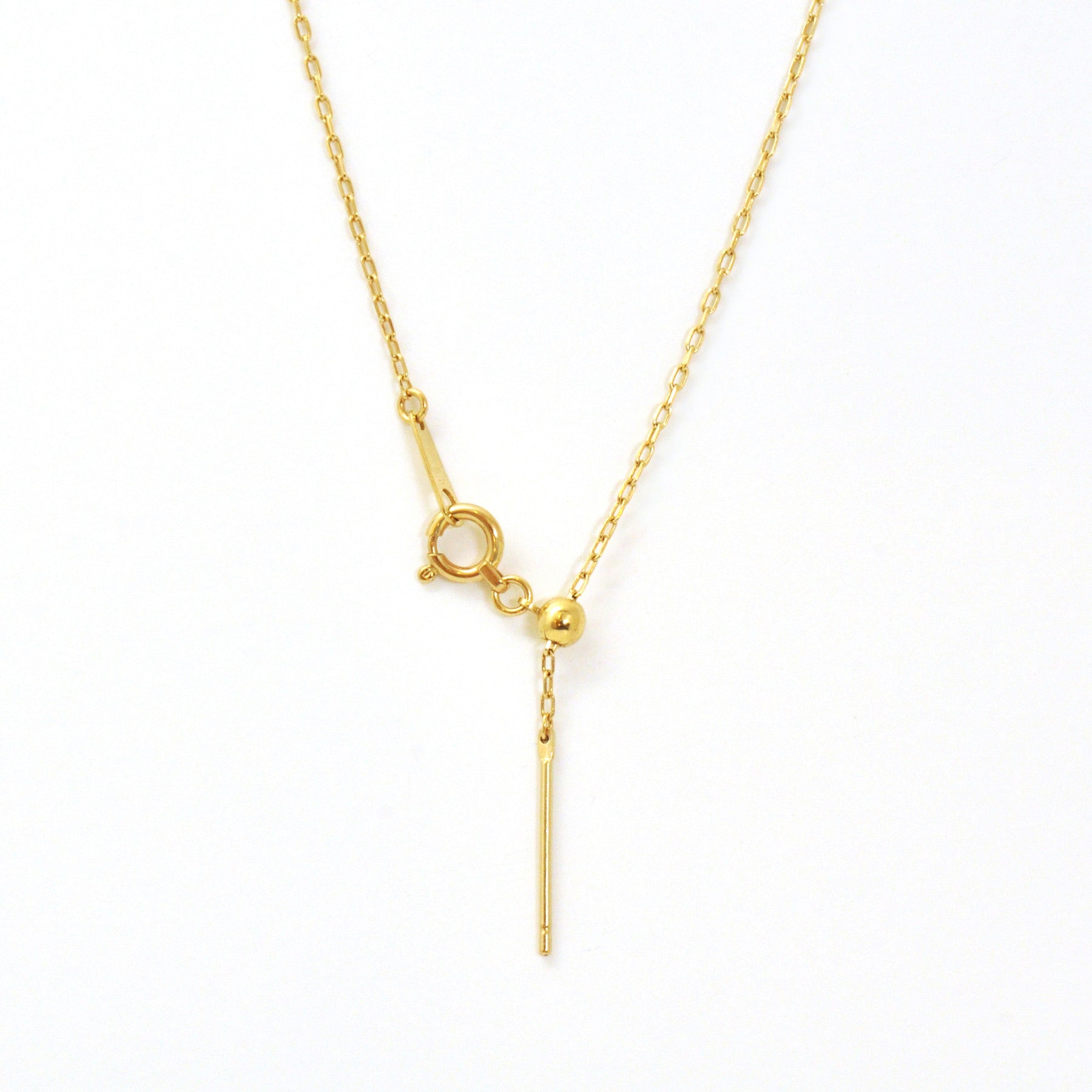 [Palette] 10K Yellow Gold Slide Pin Chain Necklace - Product Image