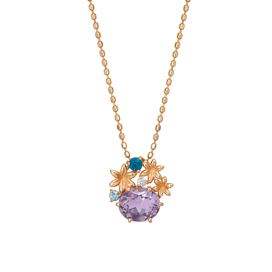 [Birth Flower Jewelry] February - Hyacinth Necklace (10K Rose Gold) - Product Image