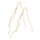 Gold Filled Wave Line Threader Earrings - Product Image