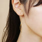 Gold Filled Wave Line Threader Earrings - Model Image