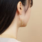 Gold Filled Wave Line Threader Earrings - Model Image