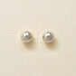 [Second Earrings] Platinum Mirror Ball Earrings (Φ4mm) - Product Image