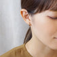 10K Rose Gold Moon Design Hoop Earrings - Model Image