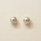 [Second Earrings] Platinum Mirror Ball Earrings (Φ5mm) - Product Image