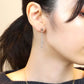 [Second Earrings] Platinum Mirror Ball Earrings (Φ5mm) - Model Image