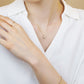[Birth Flower Jewelry] July - Lily Necklace (10K Yellow Gold) - Model Image