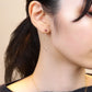 [Second Earrings] 18K Yellow Gold Ruby Earrings (Φ3mm) - Model Image