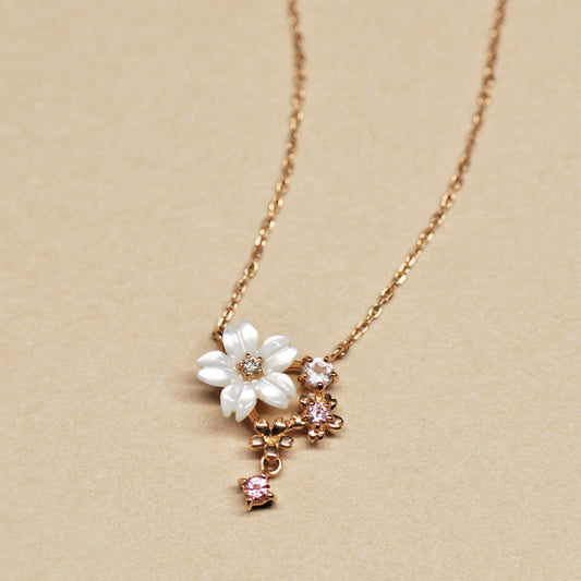 [Birth Flower Jewelry] April Cherry Blossoms Necklace - Product Image