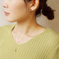 [Palette] 10K Yellow Gold Twisted Glittering Charms - Model Image