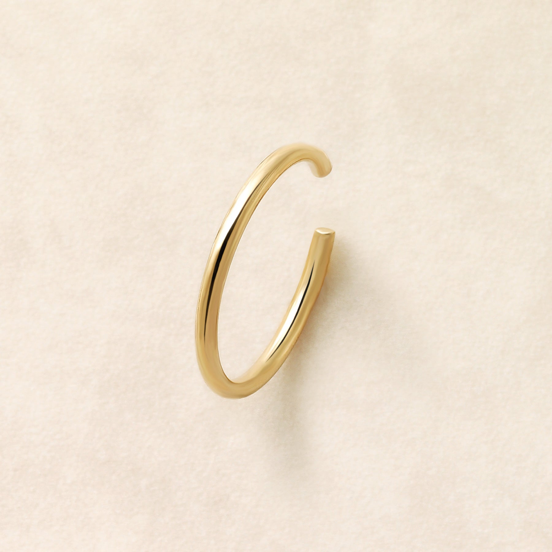 10K Yellow Gold Pipe Ear Cuff - Product Image
