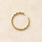 10K Yellow Gold Glittering Wave Ear Cuff - Product Image