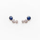 14K/10K White Gold Blue Sapphire Stud Earrings - Product Image