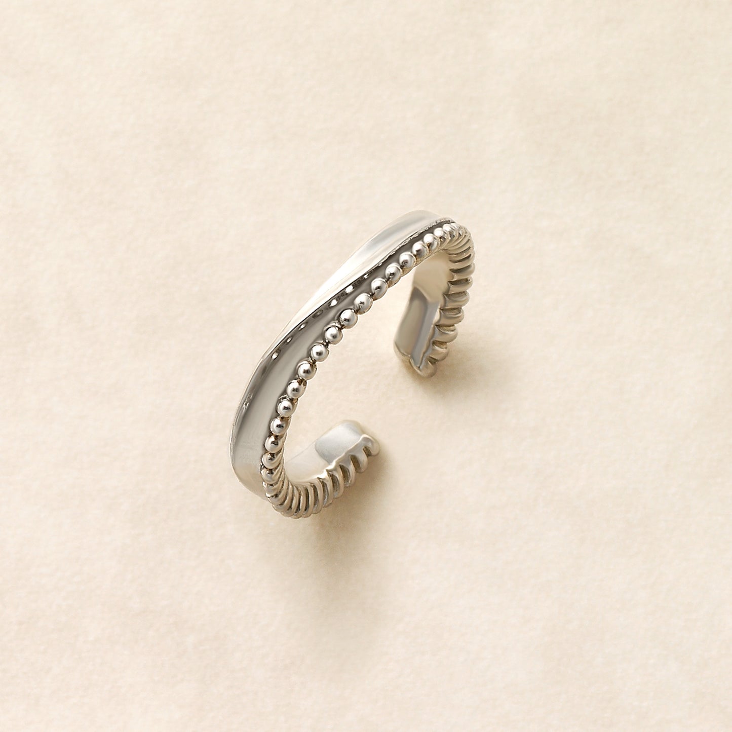 925 Sterling Silver Ear Cuff (Rhodium Plated) - Product Image