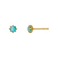 [Second Earrings] 18K Yellow Gold Larimar Earrings - Product Image