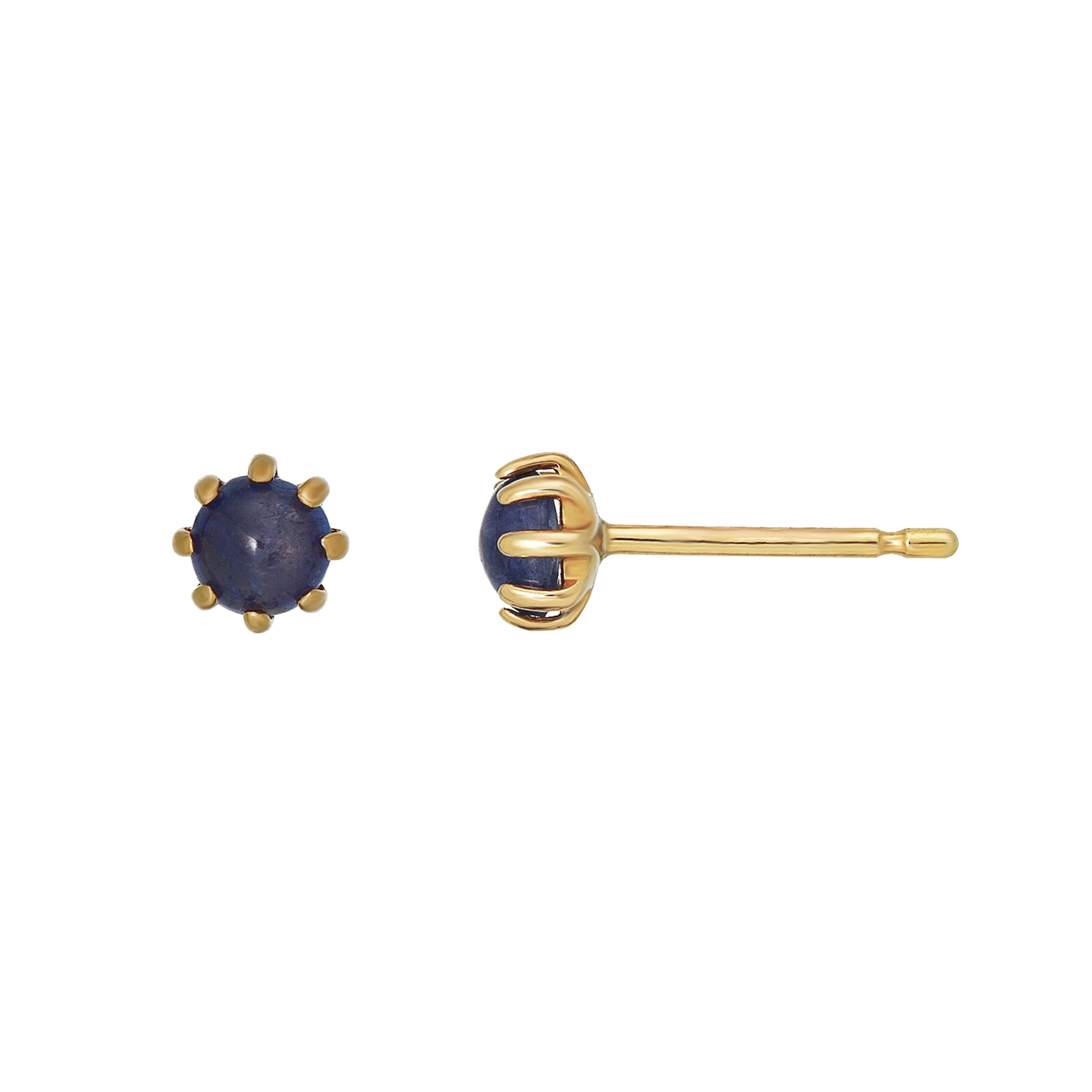 [Second Earrings] 18K Yellow Gold Tanzanite Earrings - Product Image