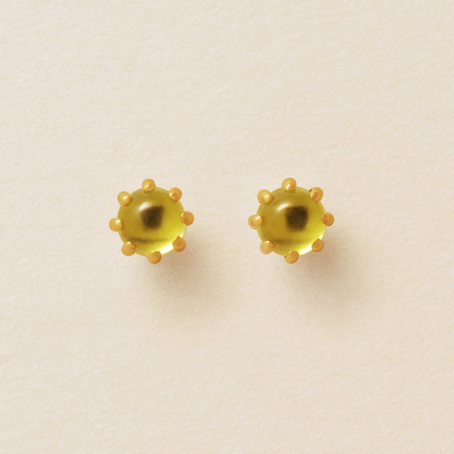 [Second Earrings] 18K Yellow Gold Peridot Earrings - Product Image