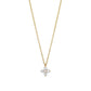 10K Yellow Gold Diamond Mini Flower Necklace - Product Image
