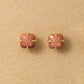 [Second Earrings] 18K Yellow Gold Brown Stone Earrings - Product Image