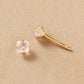 [Second Earrings] 18K Yellow Gold Rose Quartz Earrings - Product Image