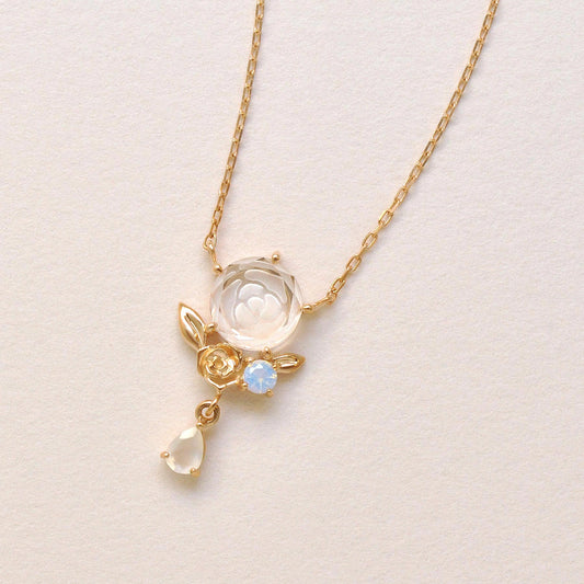 [Birth Flower Jewelry] June - Rose Necklace (10K Rose Gold) - Product Image