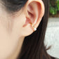 925 Sterling Silver Pearl Ear Cuff - Model Image