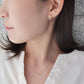 18K / 10K Gold Twisted Twin Hoop Earrings - Model Image