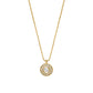 18K Yellow Gold Dancing Diamond Circle Necklace - Product Image