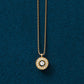 18K Yellow Gold Dancing Diamond Circle Necklace - Product Image