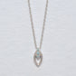 10K White Gold Diamond Marquise Necklace - Product Image