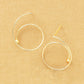 [Palette] 18K / 10K Yellow Gold Hoop Stud Earrings - Product Image