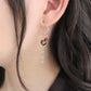 [Palette] 18K / 10K Yellow Gold Hoop Stud Earrings - Model Image