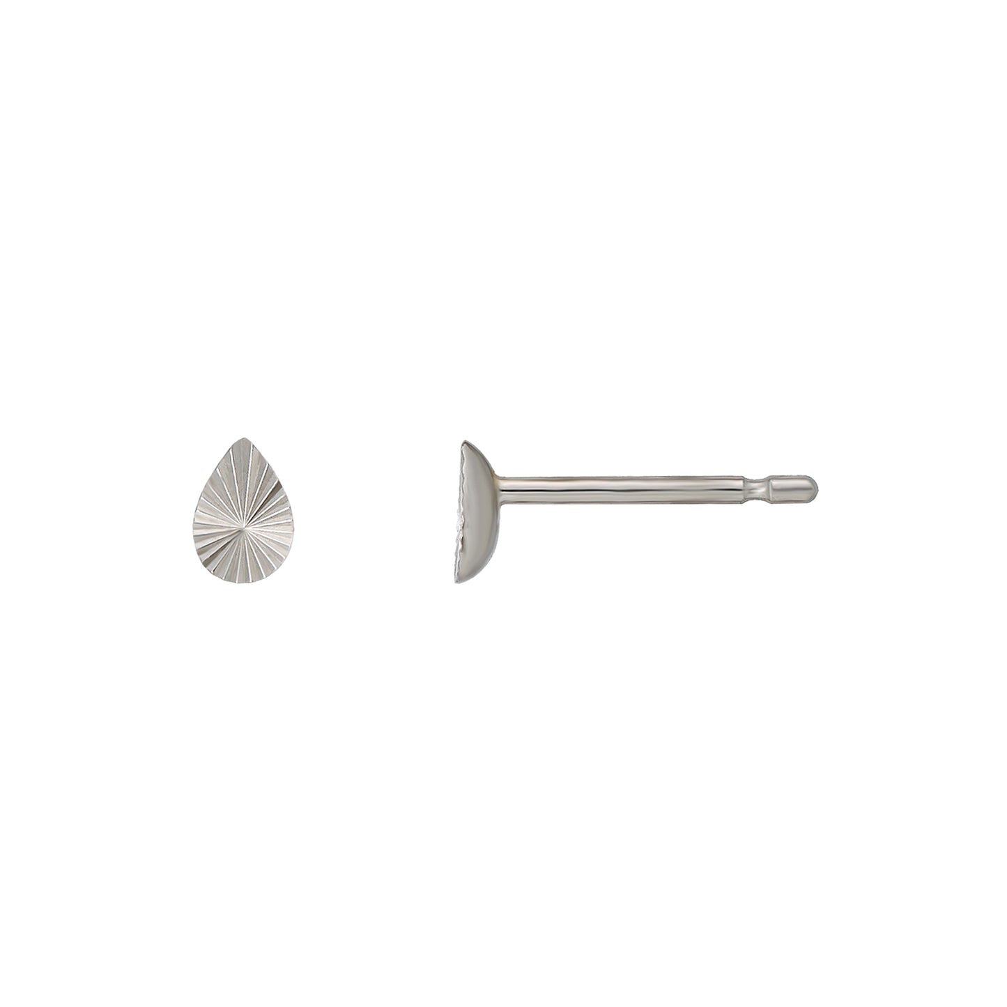 [Second Earrings] Platinum Drop Earrings With Radiating Lines - Product Image
