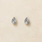[Second Earrings] Platinum Drop Earrings With Radiating Lines - Product Image