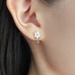 [Birth Flower Jewelry] November - Bouvardia Earrings (18K/10K Yellow Gold) - Model Image