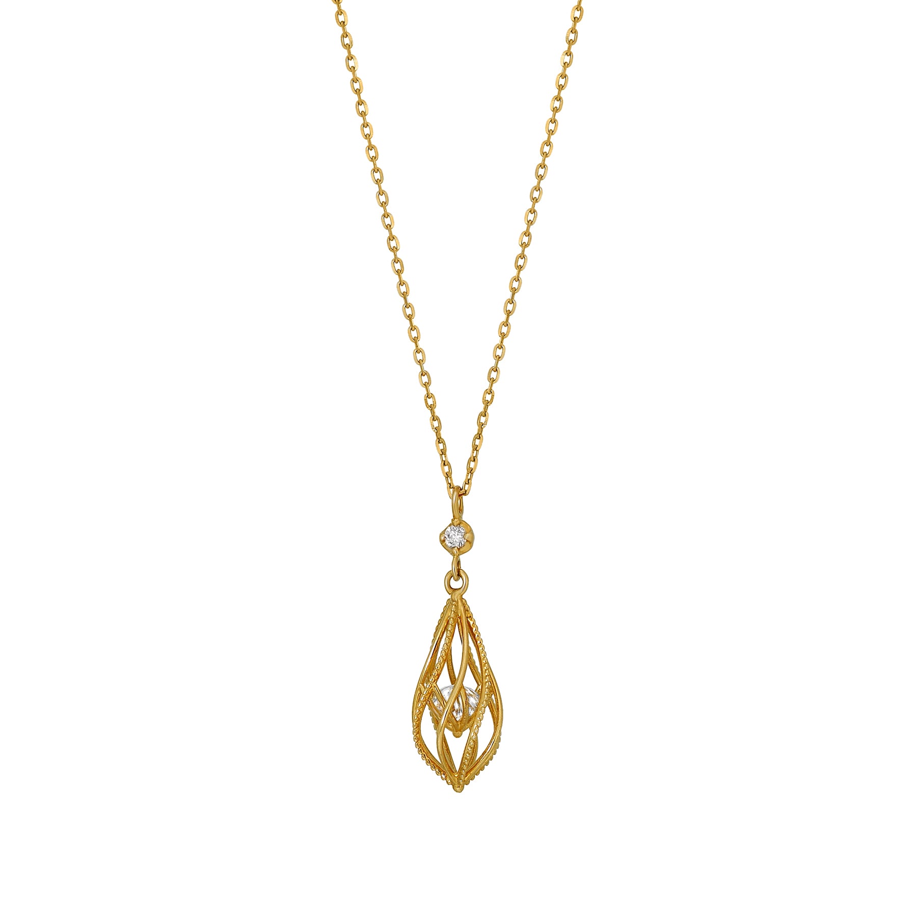Gold Plated Sterling Silver 1 Carat Cubic Zirconia Necklace - Lovisa