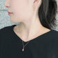 [Pannier] 18K Yellow Gold Floating Cubic Zirconia Necklace - Model Image