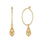 [Pannier] 18K/10K Yellow Gold Floating Cubic Zirconia Earrings - Product Image