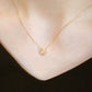 10K Yellow Gold Diamond Double Happiness Necklace - Model Image
