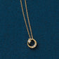 10K Yellow Gold Diamond Crescent Star Necklace - Product Image