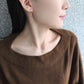 10K Yellow Gold Diamond Crescent Star Necklace - Model Image