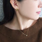 [Palette] 10K Yellow Gold Green Amber Charms - Model Image