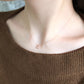 10K Rose Gold Diamond Dew Drop Clover Necklace - Model Image