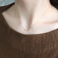 10K Yellow Gold Diamond Arch Necklace - Model Image