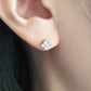 Platinum Diamond Flower Earrings - Model Image