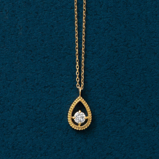 18K Yellow Gold Diamond Limited Drop Necklace - Product Image