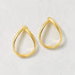 925 Sterling Silver Earrings "Drop" (Yellow Gold Plated) - Product Image