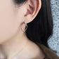 925 Sterling Silver Earrings "Marquise" (Rhodium Plated) - Model Image