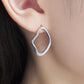 925 Sterling Silver Earrings "Wavy Hoop" - Model Image